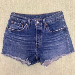 Levi's Blue Jean Shorts Distressed Cut-Off Style